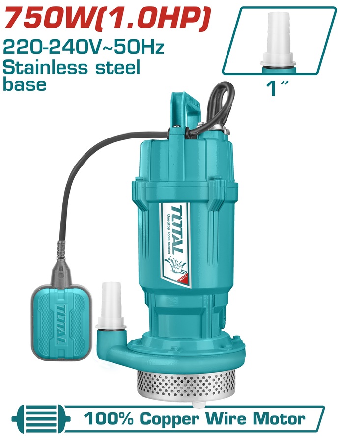 پمپ کف کش 1 اینچ - 32متر توتال مدل TWP67506