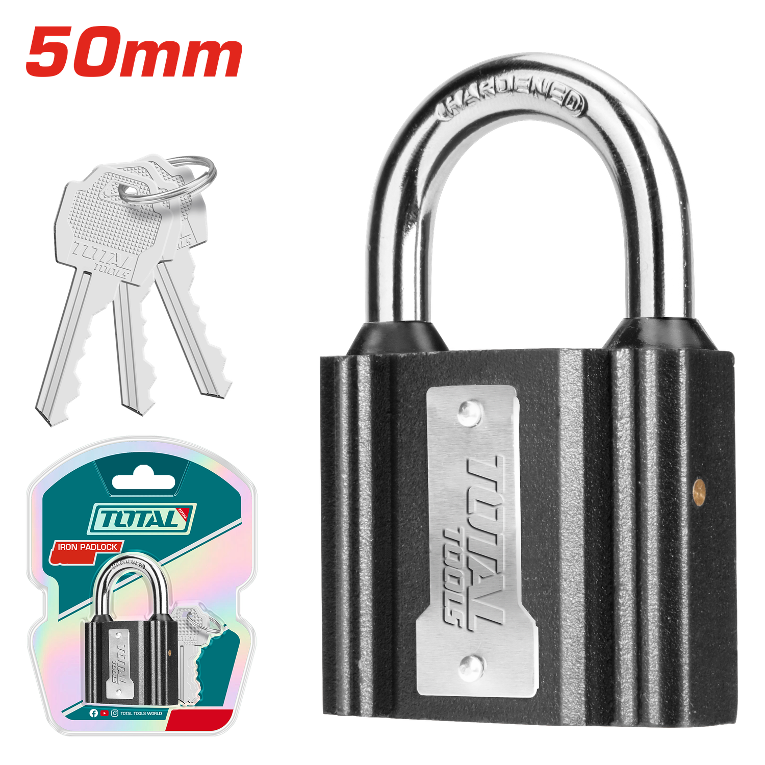 قفل اویز کاور دار سایز 50 میلیمتر توتال مدل TLK31501