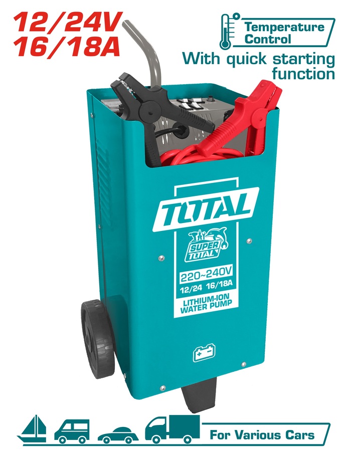 شارژر باتری (مناسب باتری 12 و 24 ولت) توتال مدل TBC2201